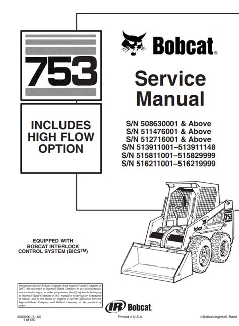 bobcat 753 skid steer wiring diagram|bobcat 753 manual pdf.